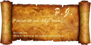 Pacurariu Józsa névjegykártya